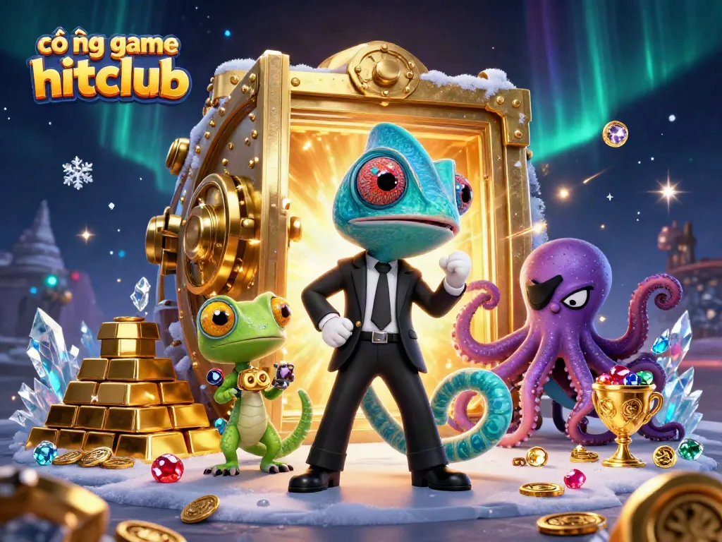 Engage in thrilling action at the cổng game hitclub with dynamic characters in a vibrant casino atmosphere.