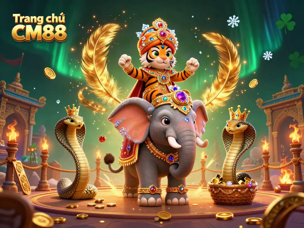 Experience the excitement at Trang chủ CM88 with vibrant 3D casino elements and engaging characters.