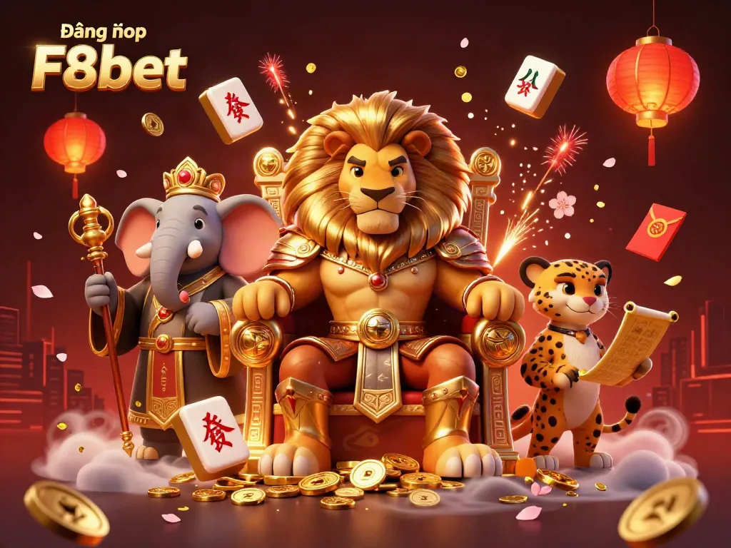 Engage with Đăng nhập F8bet, where a lion king presides over gaming excitement.