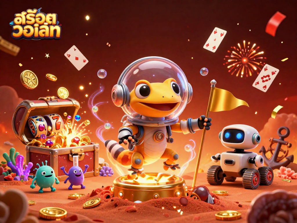Spin and win with สล็อตวอเลท in a vibrant 3D Martian casino adventure!