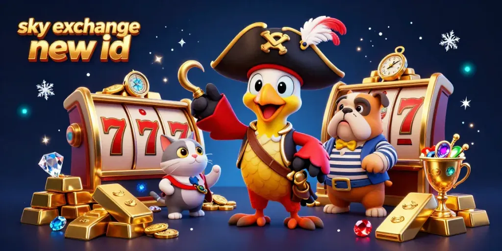 Experience the thrill of betting with a sky exchange new id in this vibrant casino scene featuring lively characters and gaming elements.