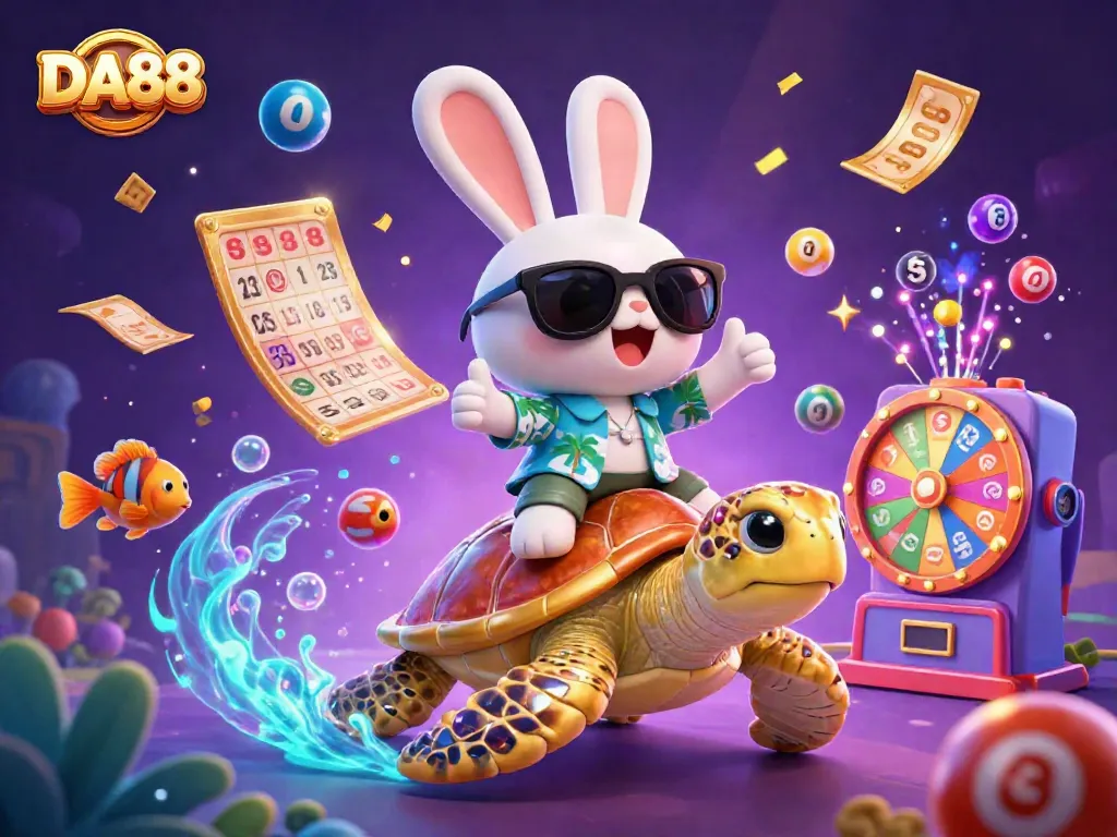 Engage in thrilling lottery games at DA88 with vibrant characters and dazzling prizes.
