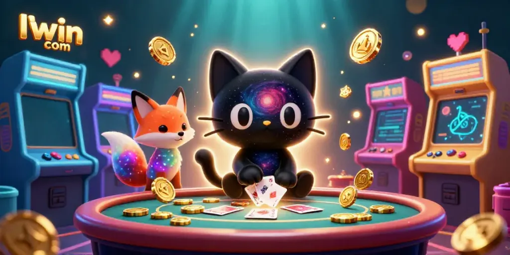 Engage with the cosmic casino scene of llwin com featuring vibrant characters and gaming elements.
