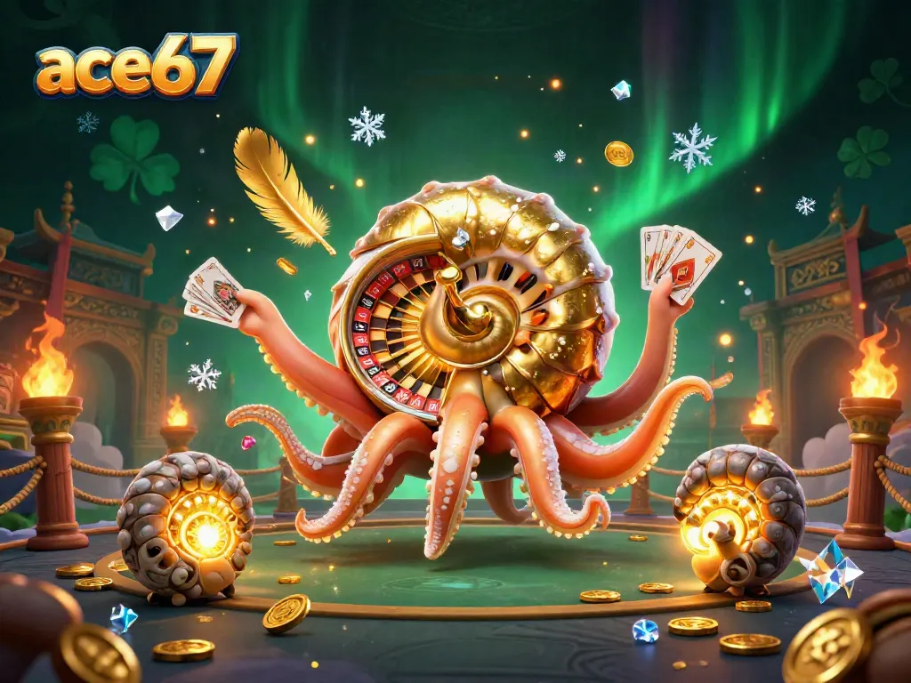 Engage with ace67 in this vibrant 3D casino scene featuring dynamic characters and rich gambling elements.