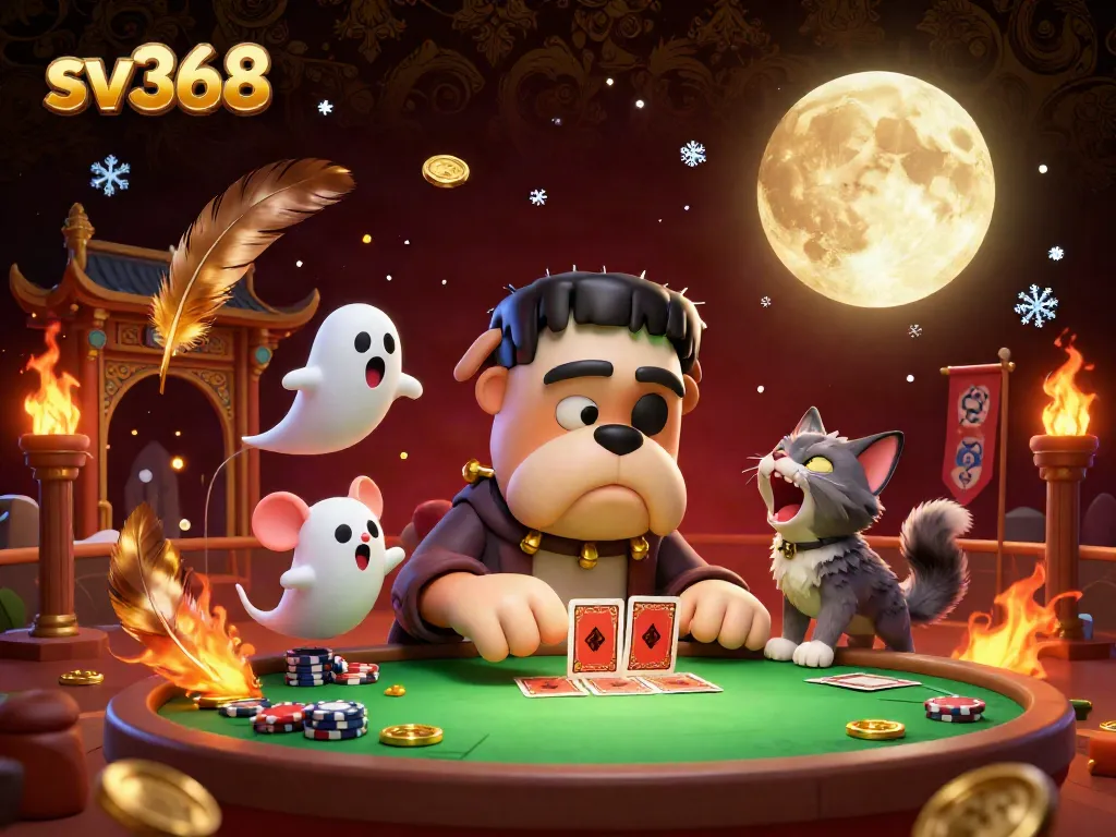 Engage in thrilling gameplay with sv368 through a vibrant 3D casino scene featuring dynamic characters and immersive effects.
