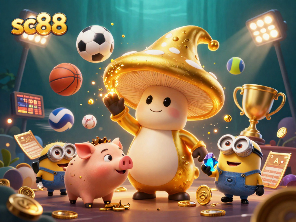 Experience sc88's enchanting world with golden magic and thrilling sports elements in vibrant 3D.