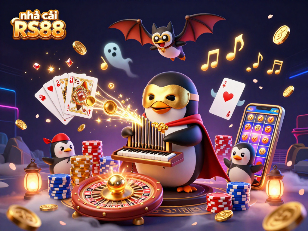 Experience thrilling wins at nhà cái RS88 with a vibrant 3D casino illustration showcasing games and excitement.