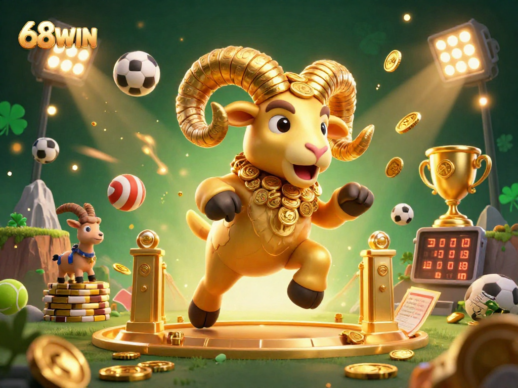 Place bets with excitement at 68WIN, where the golden ram charges into the action of sports and gaming.