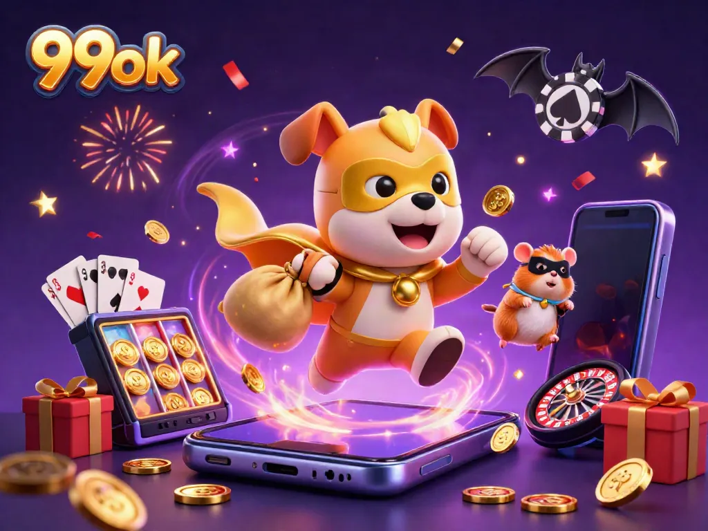 Win big with 99ok's exciting gambling adventures featuring a dog superhero on a treasure hunt!