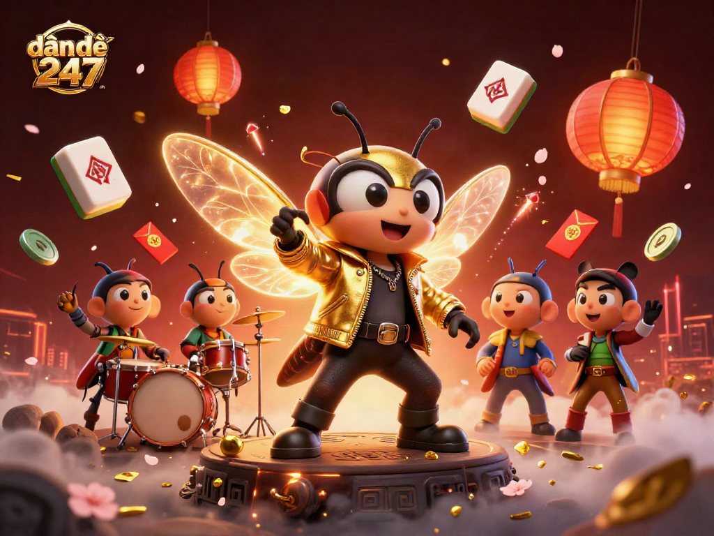 Engage with dàn đề 247 in this vibrant 3D illustration packed with dynamic casino elements.